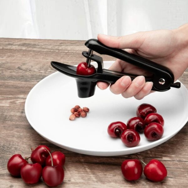 Stainless Steel Cherry Pitter – Handheld Corer Tool with Lock Design for Easy Jam Prep