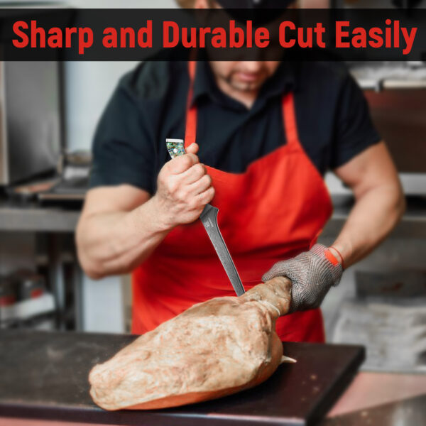 Professional 8-Inch Damascus Steel Chef Knife – Ultra Sharp 10Cr15MOV Blade with Hand-Forged Pattern & Abalone Shell Handle