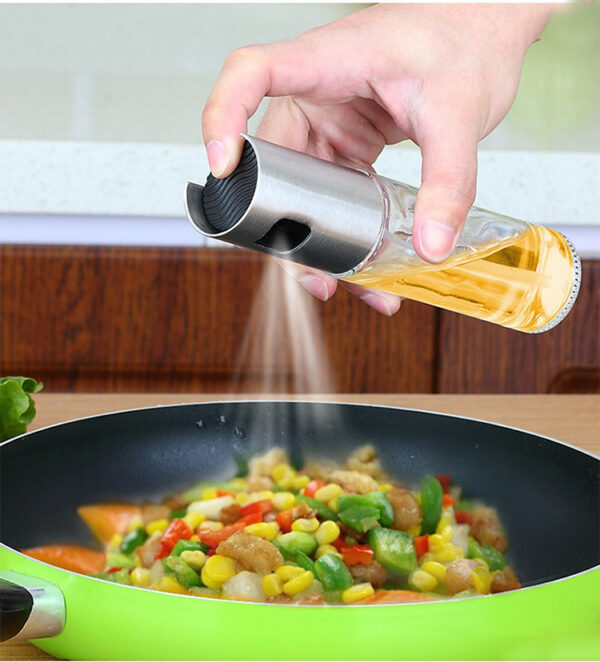 Oil & Vinegar Spray Bottle – Healthy BBQ and Kitchen Cooking Dispenser for Even Spraying