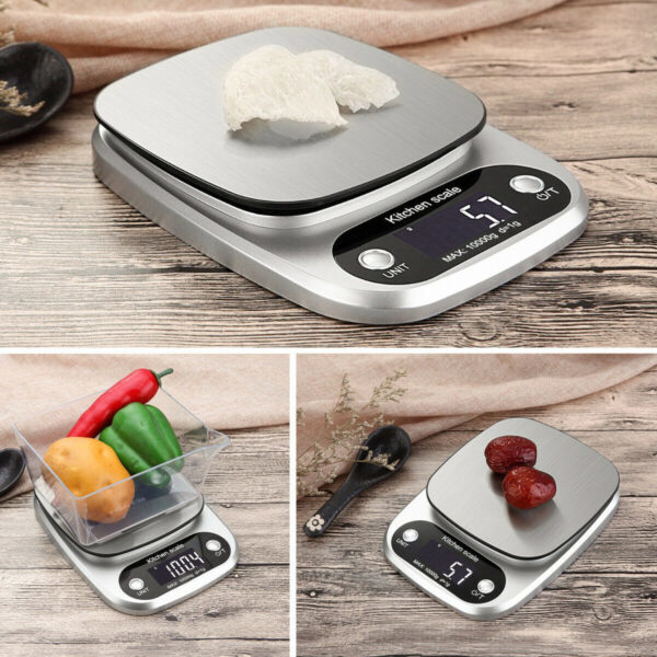 Digital Kitchen Food Scale – Multifunction Stainless Steel Weighing Scale (22lbs/1g Precision) for Diet & Cooking