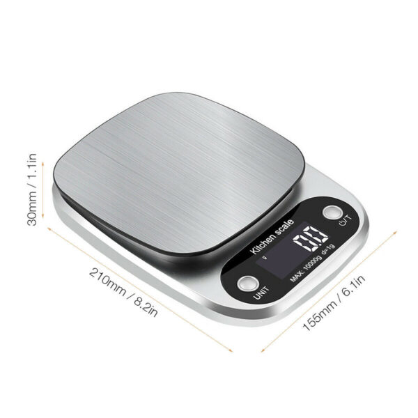 Digital Kitchen Food Scale – Multifunction Stainless Steel Weighing Scale (22lbs/1g Precision) for Diet & Cooking