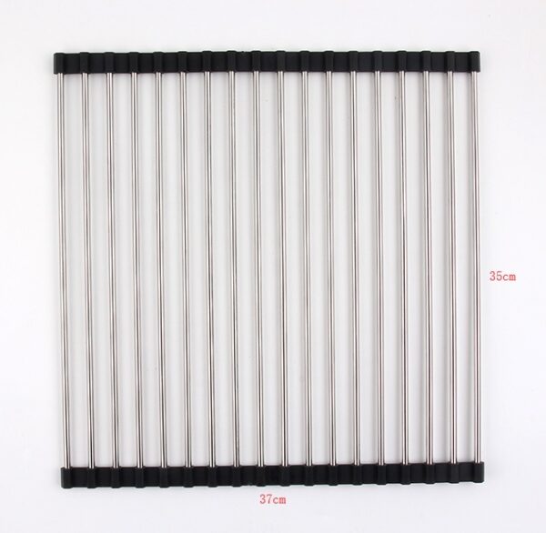 Folding Stainless Steel Sink Rack – Space-Saving Kitchen Drain Rack for Drying & Organizing