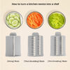 Compact Kitchen Vegetable Slicer – Easy-Cut Design in White for Effortless Meal Prep