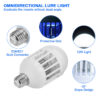 Bug Zapper Light Bulb – Mosquito & Fly Killer Lamp for Indoor/Outdoor Use (E26/E27 Base)