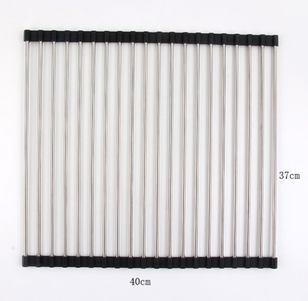 Folding Stainless Steel Sink Rack – Space-Saving Kitchen Drain Rack for Drying & Organizing