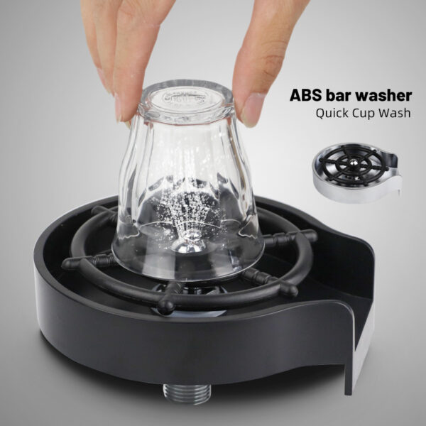 High-Pressure Automatic Cup Washer – Sink-Mounted Spray Tool for Bar, Kitchen & Coffee Pitchers