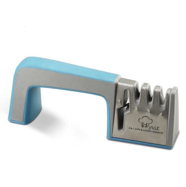 4-in-1 Knife Sharpener – Multipurpose Kitchen Sharpening Tool for Household Use