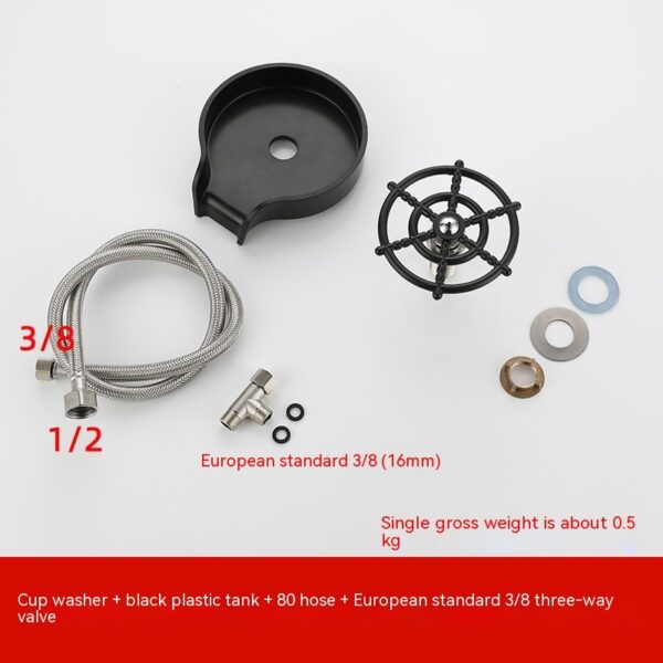 High-Pressure Automatic Cup Washer – Sink-Mounted Spray Tool for Bar, Kitchen & Coffee Pitchers