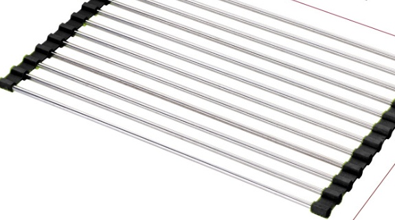 Folding Stainless Steel Sink Rack – Space-Saving Kitchen Drain Rack for Drying & Organizing