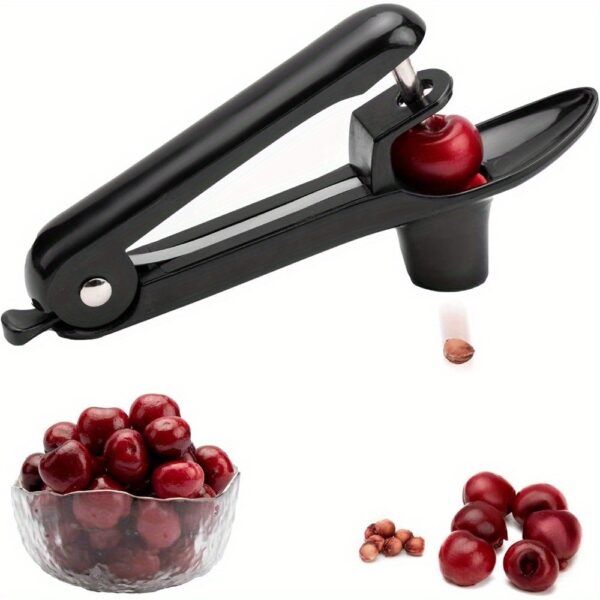 Stainless Steel Cherry Pitter – Handheld Corer Tool with Lock Design for Easy Jam Prep