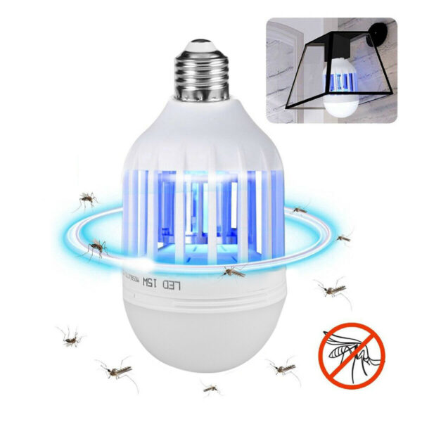 Bug Zapper Light Bulb – Mosquito & Fly Killer Lamp for Indoor/Outdoor Use (E26/E27 Base)