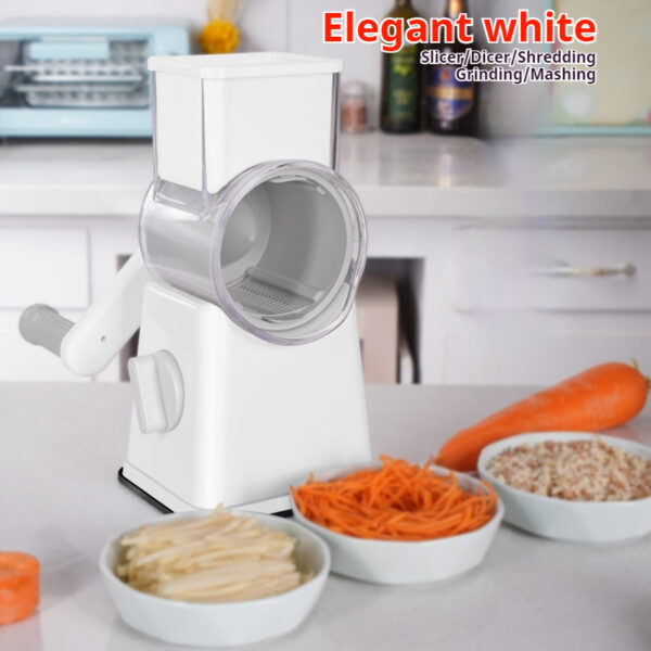 Compact Kitchen Vegetable Slicer – Easy-Cut Design in White for Effortless Meal Prep