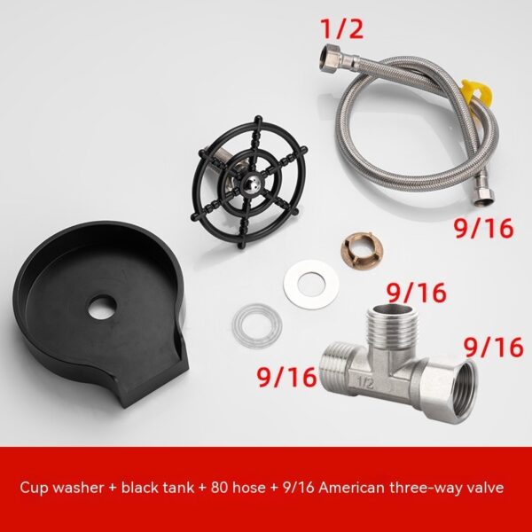High-Pressure Automatic Cup Washer – Sink-Mounted Spray Tool for Bar, Kitchen & Coffee Pitchers