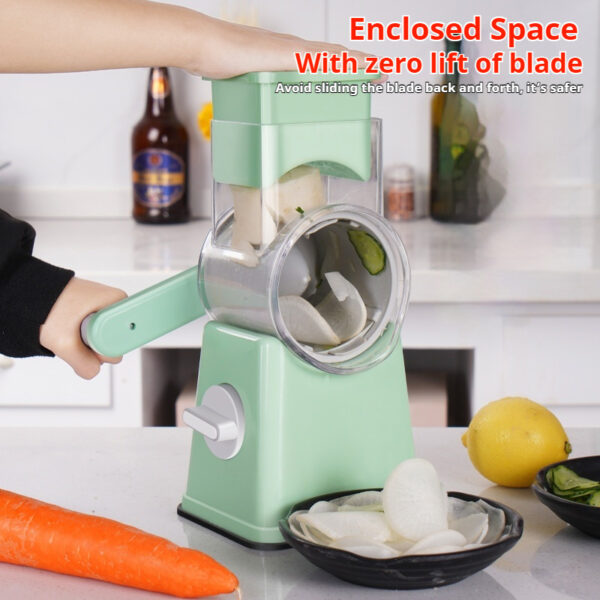 Compact Kitchen Vegetable Slicer – Easy-Cut Design in White for Effortless Meal Prep