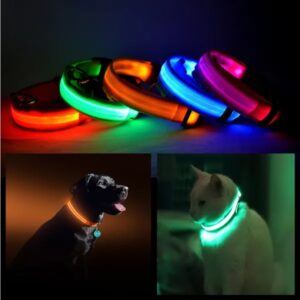 LED Pet Safety Halo Collar | Glowing Adjustable Collar for Night Visibility & Protection