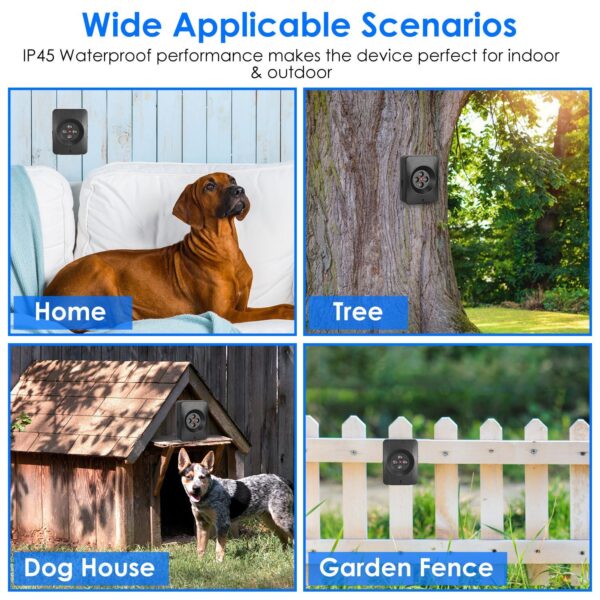 b4b74f44-f141-435e-bf27-eead53d3f52a.jpg Ultrasonic Dog Bark Control Device | Indoor/Outdoor Anti-Barking Trainer with 3 Modes & 32.8ft Range